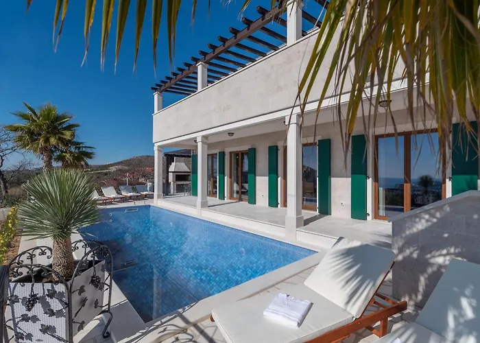 Villa Luxury Stone Smokvica, Heated Pool, Sauna, Jacuzzi, Sea View Rogoznica (Sibenik-Knin)