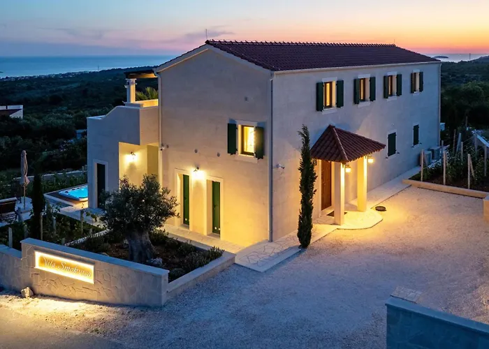 Luxury Stone Smokvica, Heated Pool, Sauna, Jacuzzi, Sea View Rogoznica (Sibenik-Knin)